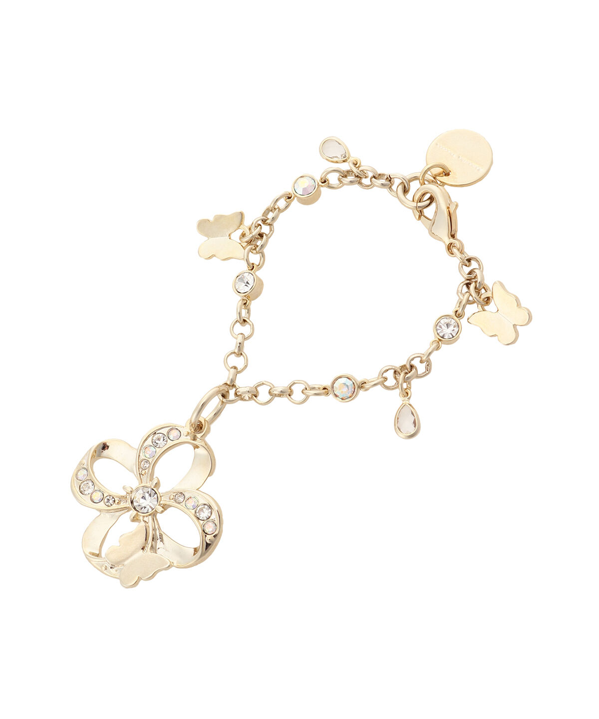 Samantha Thavasa「フラワーパピヨンモチーフ バッグチャーム」|チャーム・キーホルダー|クリア