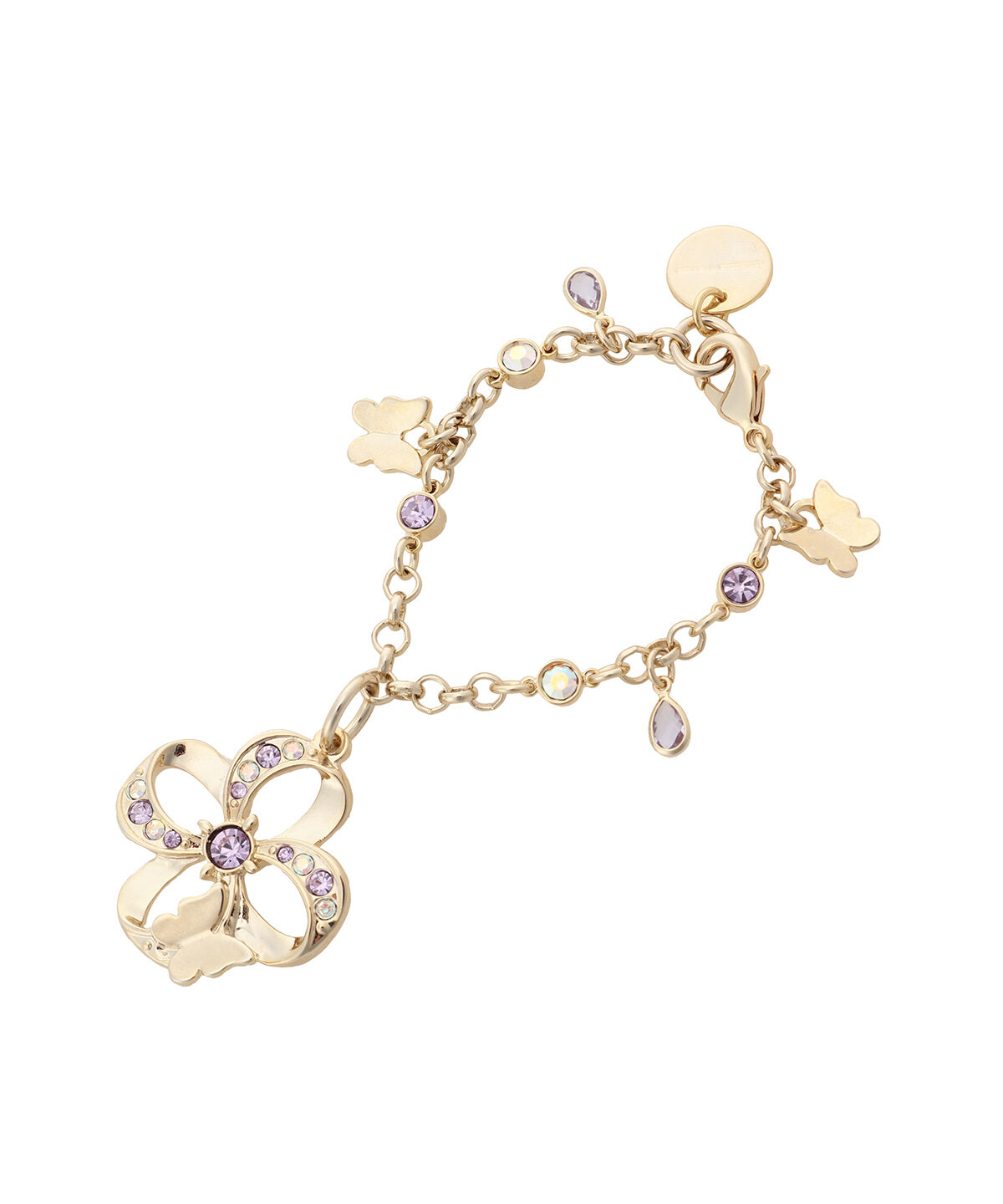 Samantha Thavasa「フラワーパピヨンモチーフ バッグチャーム」|チャーム・キーホルダー|ラベンダー