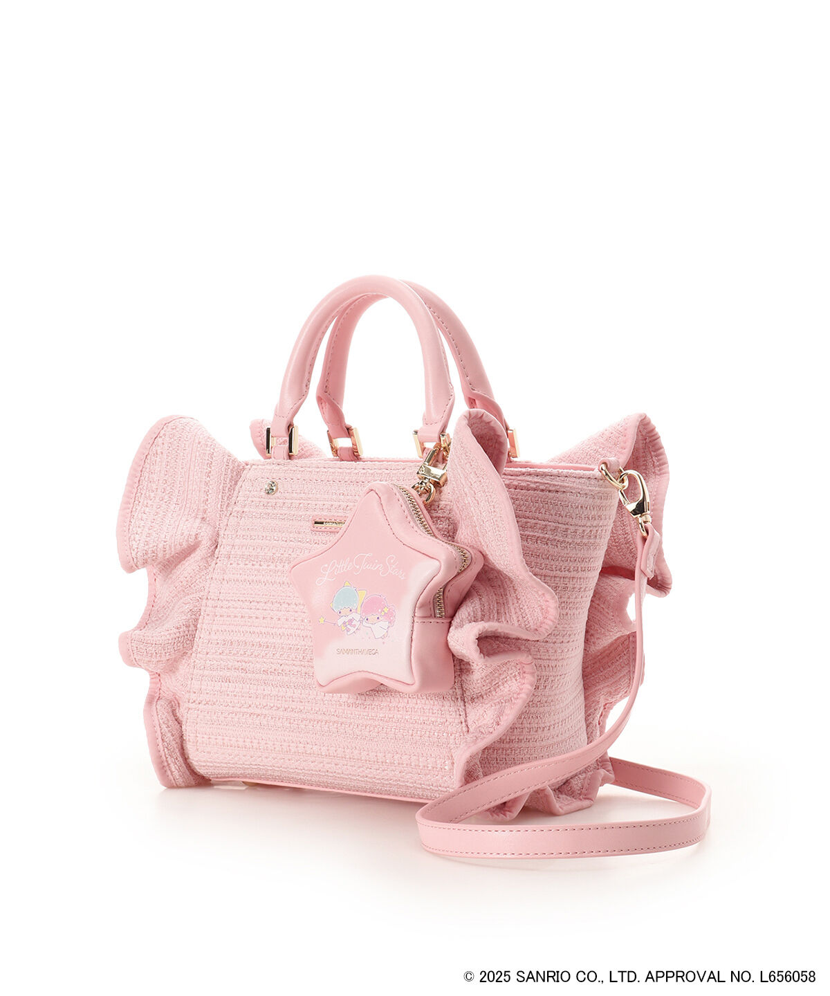 Samantha Vega「『リトルツインスターズ』（キキ＆ララ）フリルハンドバッグ」|ハンドバッグ|