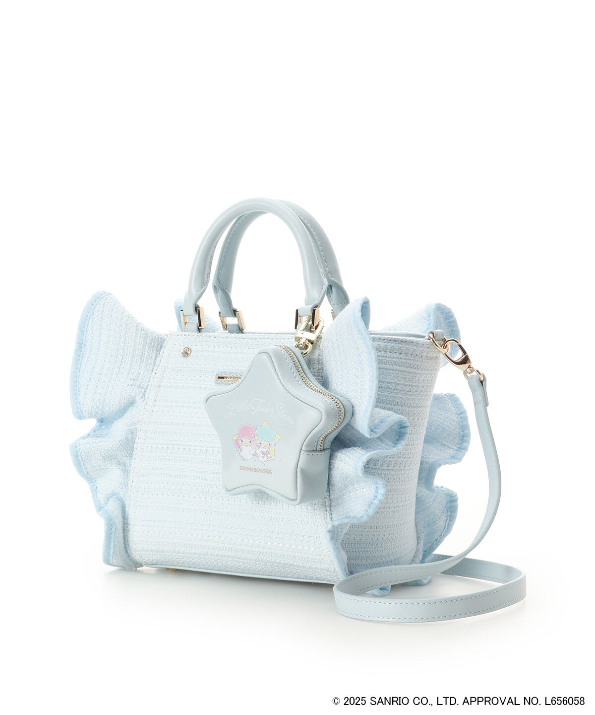 Samantha Vega「『リトルツインスターズ』（キキ＆ララ）フリルハンドバッグ」|ハンドバッグ|