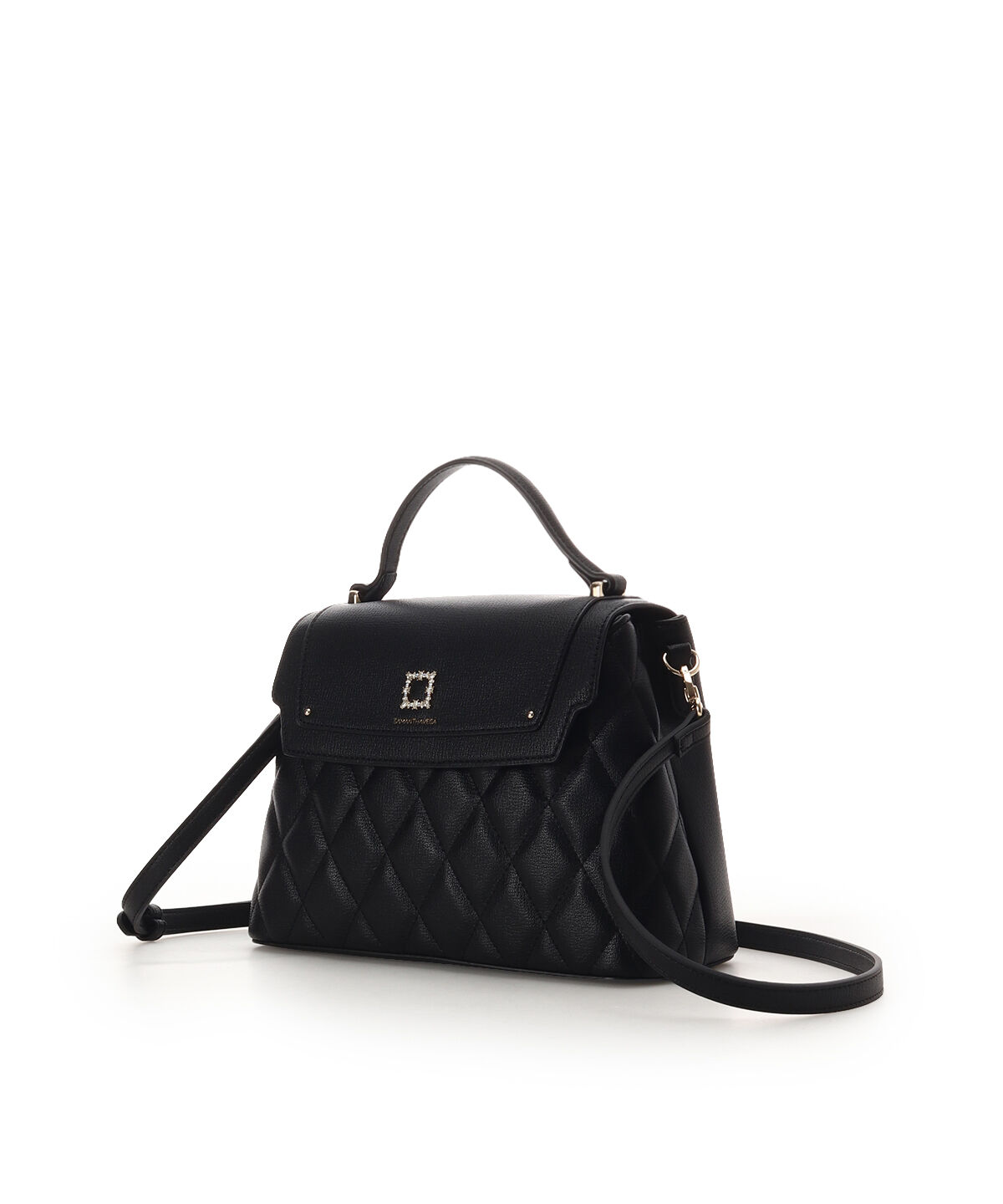 Samantha Vega「スクエアビジューキルトフラップハンドバッグ」|ハンドバッグ|