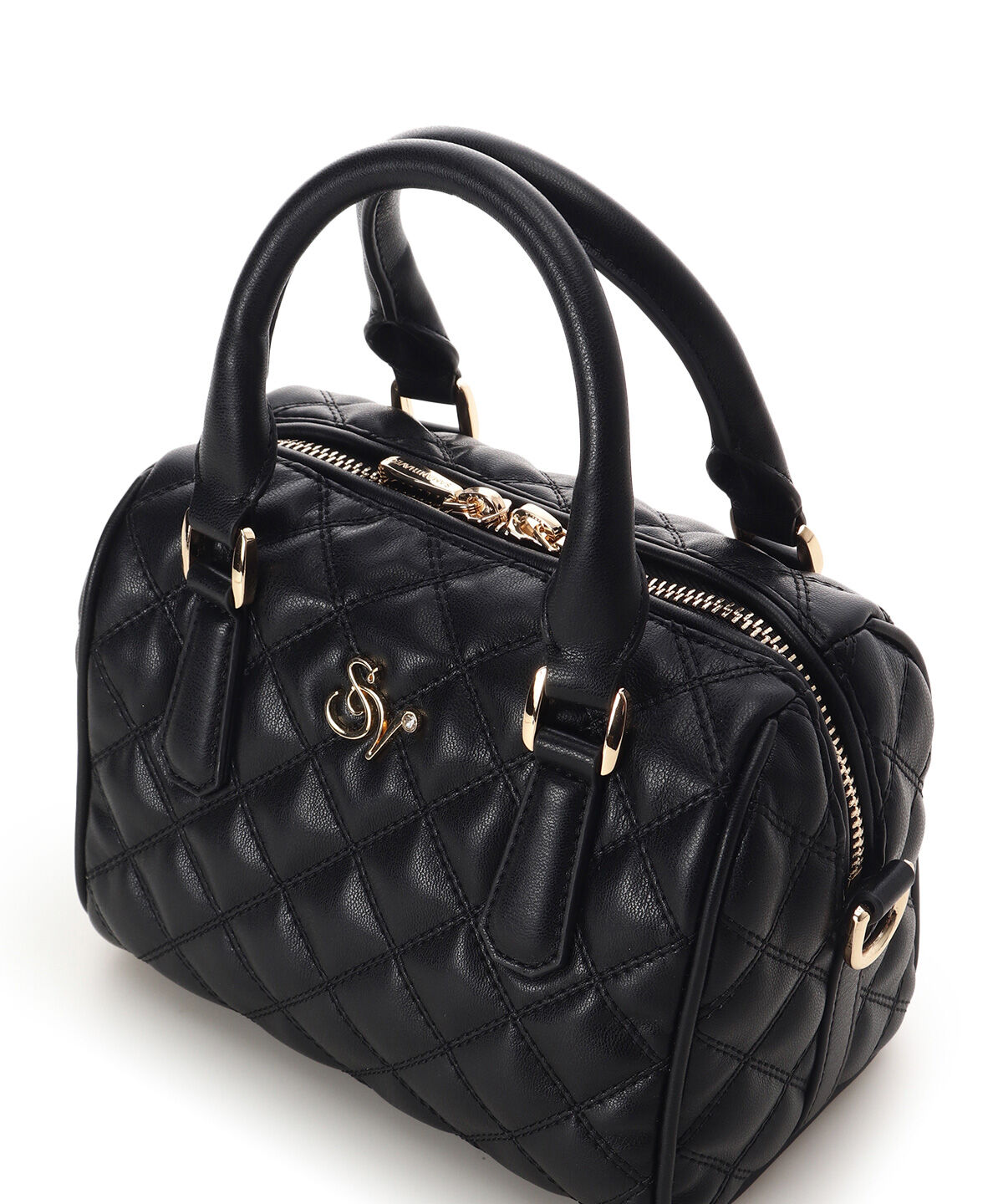 Samantha Vega「ダブルステッチダイヤキルトハンドバッグ」|ハンドバッグ|