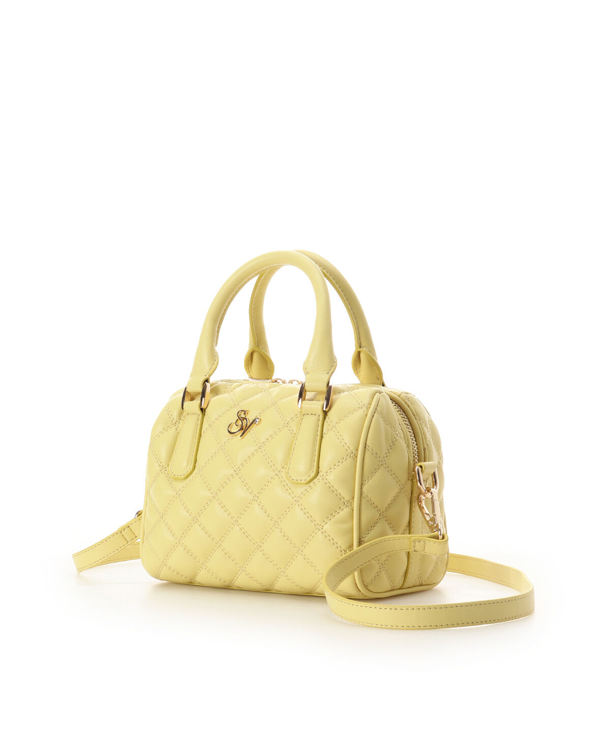 Samantha Vega「ダブルステッチダイヤキルトハンドバッグ」|ハンドバッグ|