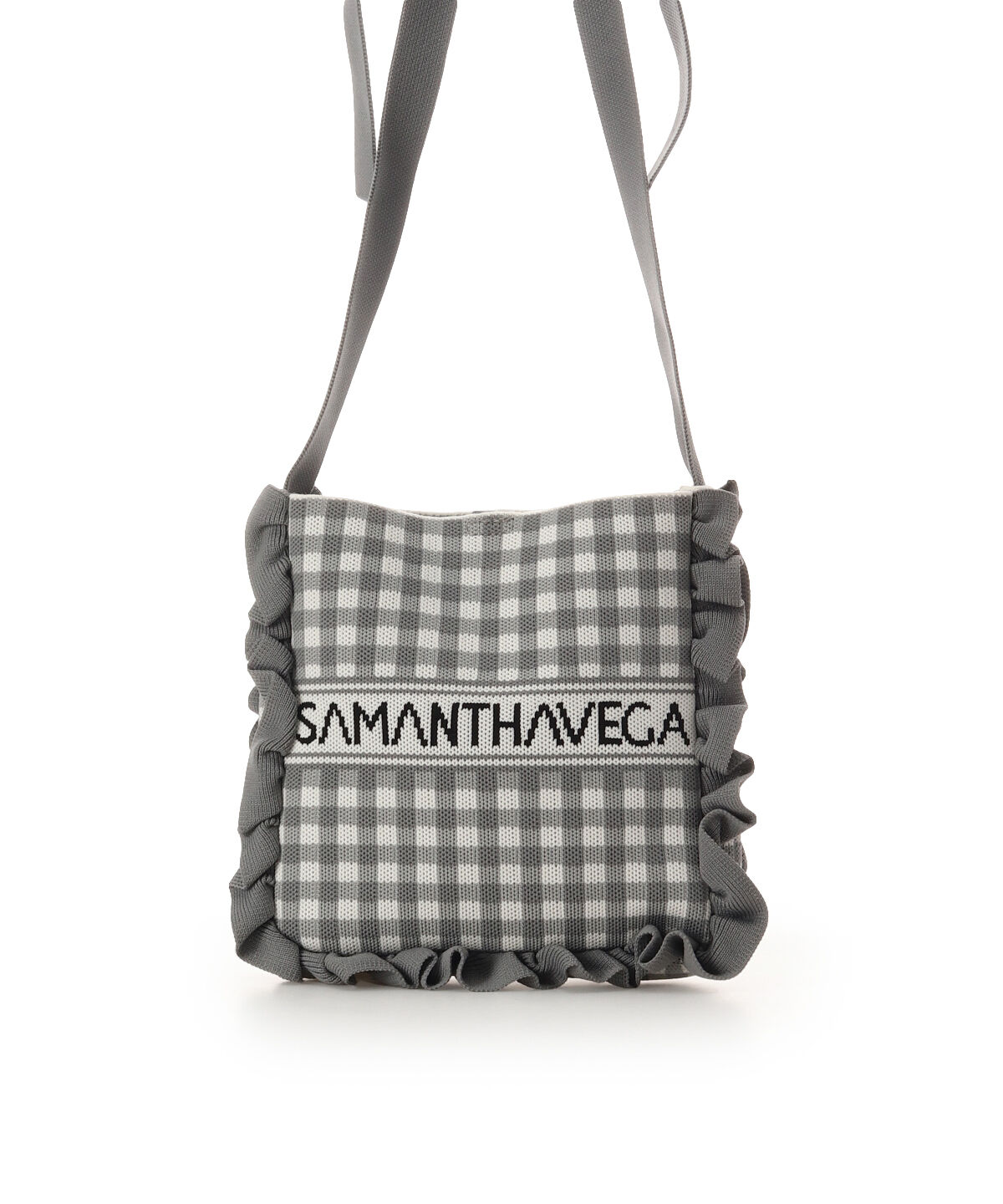 Samantha Vega「ニットギンガムショルダーバッグ」|ショルダー・メッセンジャー|