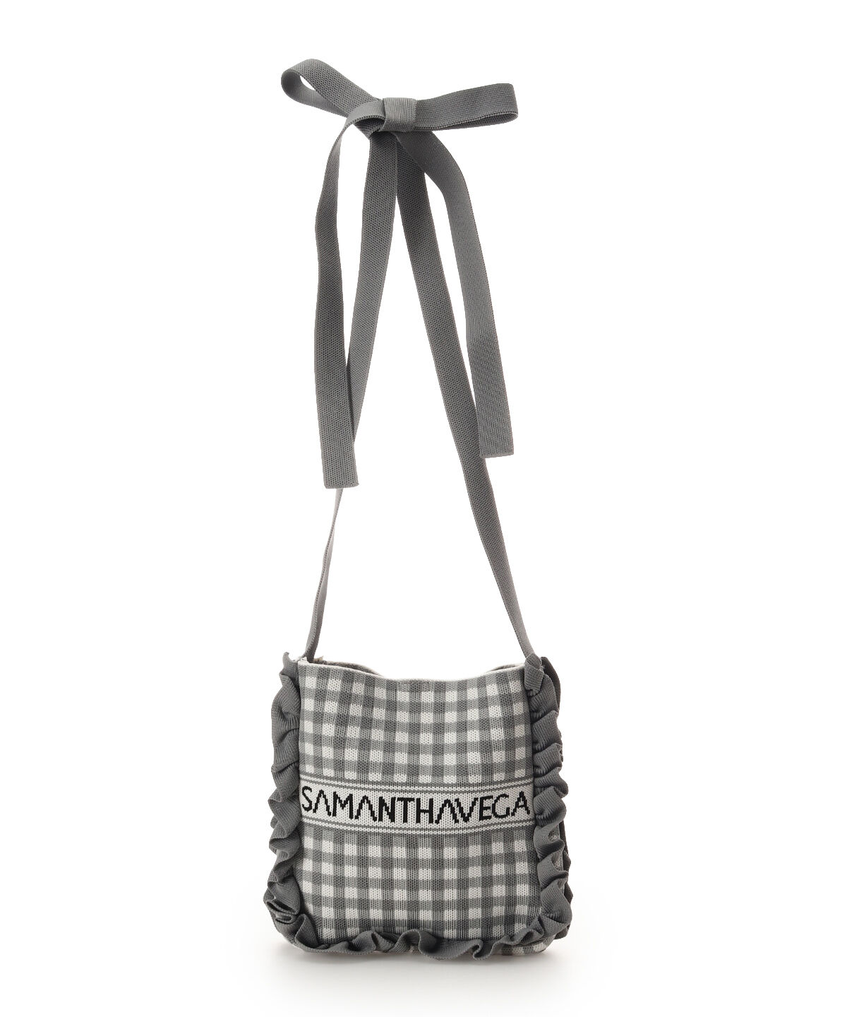 Samantha Vega「ニットギンガムショルダーバッグ」|ショルダー・メッセンジャー|