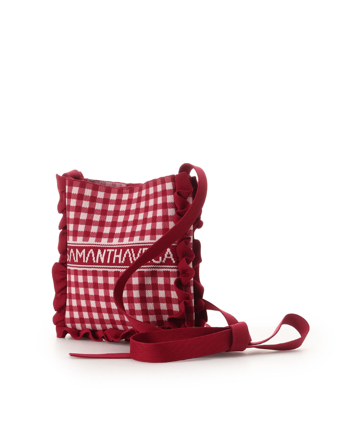 Samantha Vega「ニットギンガムショルダーバッグ」|ショルダー・メッセンジャー|