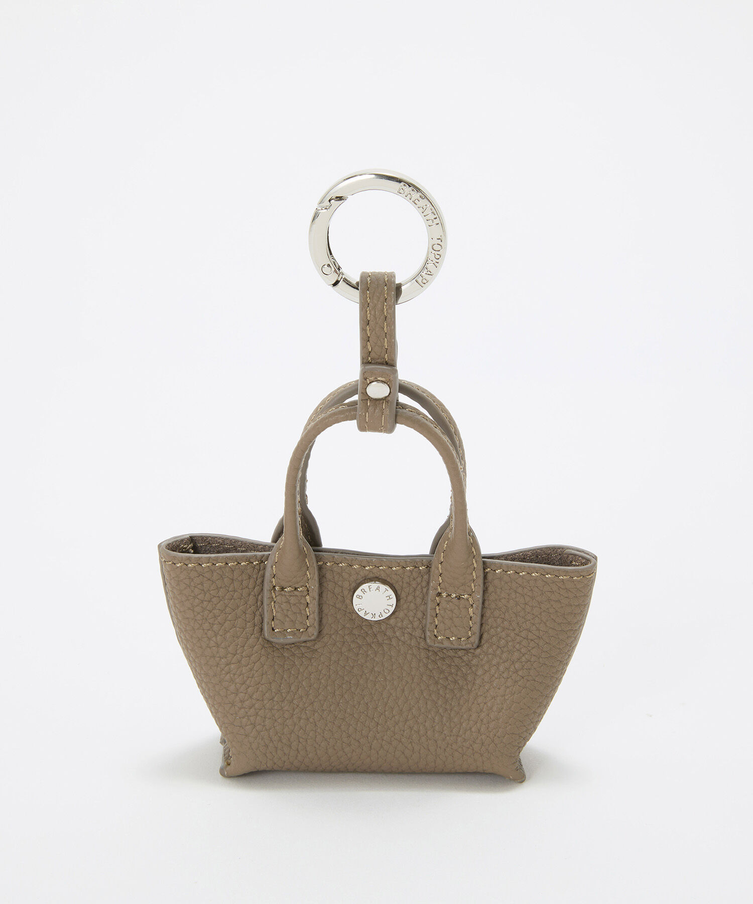 TOPKAPI BREATH「【Breath TOPKAPI】ELAN エラン シュリンクレザー トート型チャーム 」|ストラップ|グレージュ