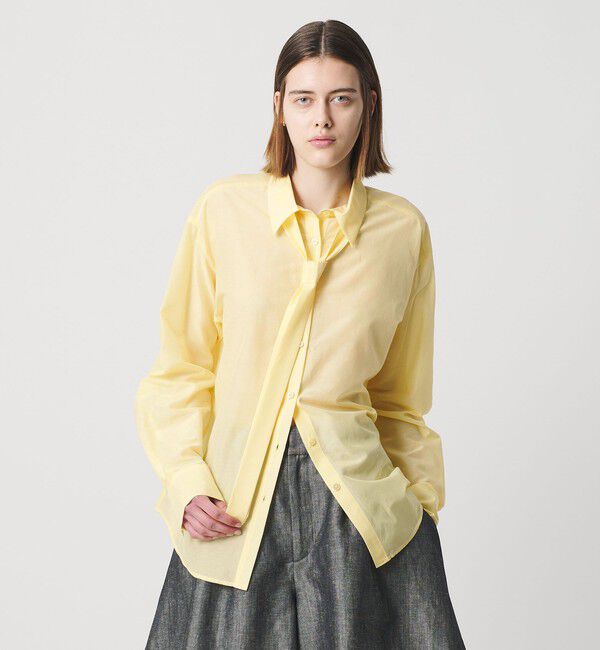 AEWEN MATOPH「＜AEWEN MATOPH＞コットンシルク ボウタイシャツ ‐ ウォッシャブル ‐」|シャツ・ブラウス|YELLOW