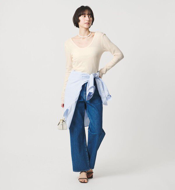 UNITED ARROWS「Uネック ロングスリーブ Tシャツ」|Tシャツ・カットソー|