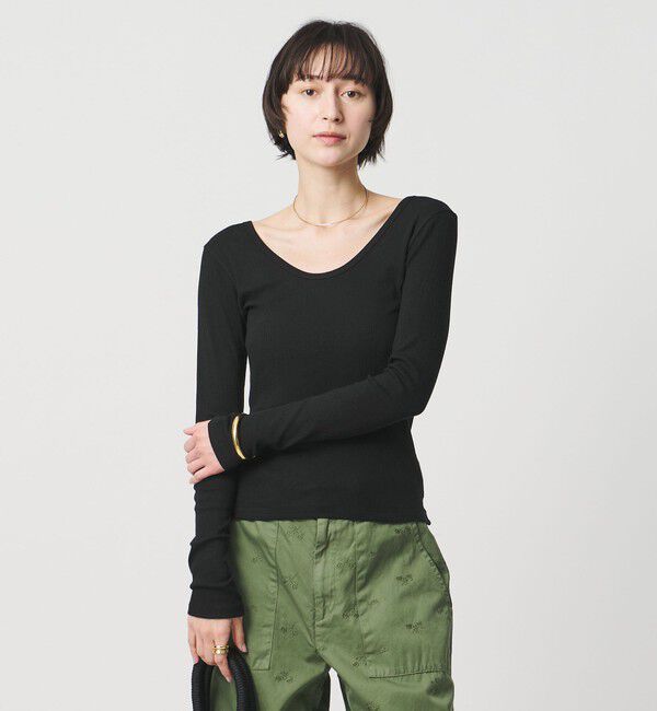 UNITED ARROWS「Uネック ロングスリーブ Tシャツ」|Tシャツ・カットソー|