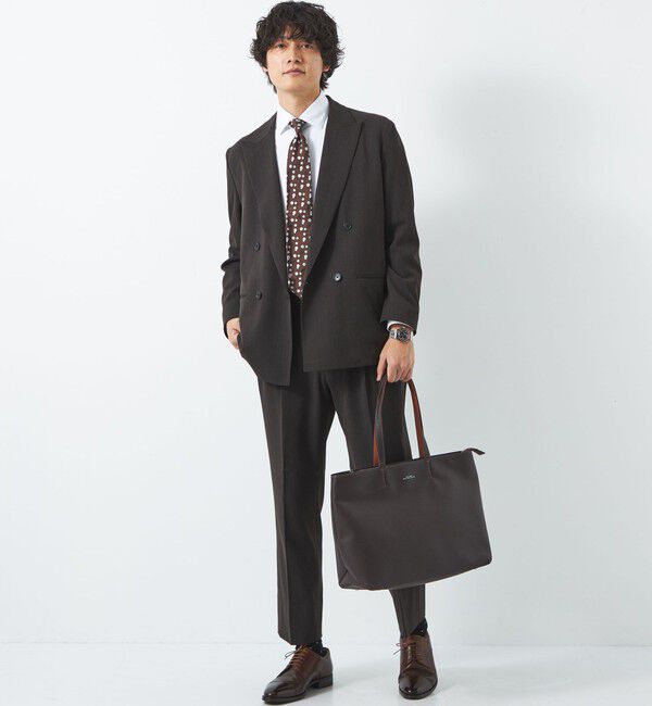 UNITED ARROWS green label relaxing「シボ レザーライク ジップ トート バッグ」|トートバッグ|