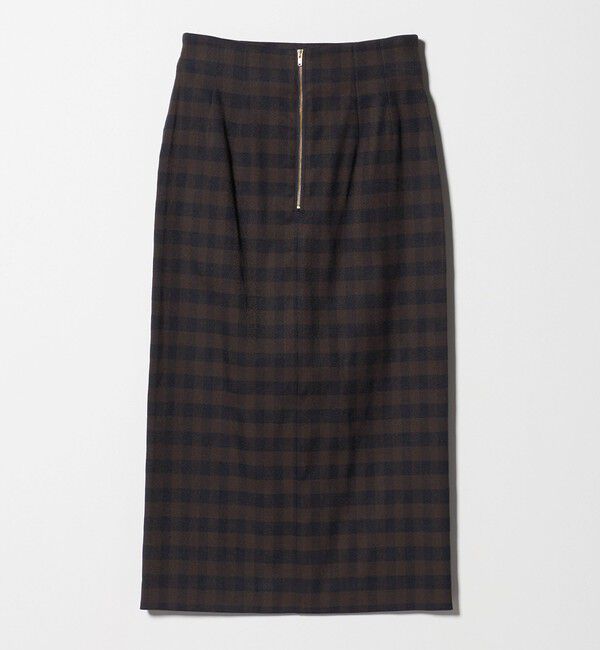 UNITED ARROWS green label relaxing「［size SHORTあり］キチントボトムス Iライン スリム タイト スカート ギンガムチェック」|タイト|