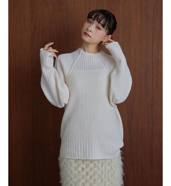 EMMEL REFINES「＜EMMEL REFINES＞EM リブ ボトルネック ニットプルオーバー」|ニット・セーター|