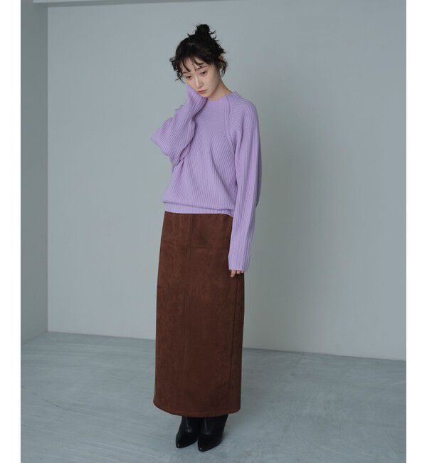 EMMEL REFINES「＜EMMEL REFINES＞EM リブ ボトルネック ニットプルオーバー」|ニット・セーター|