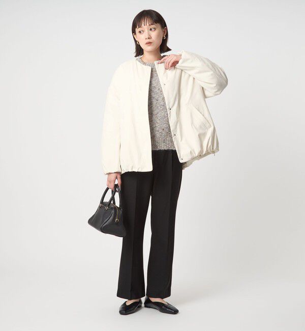 size SHORTあり］パフィー ノーカラー ブルゾン 撥水 保温性