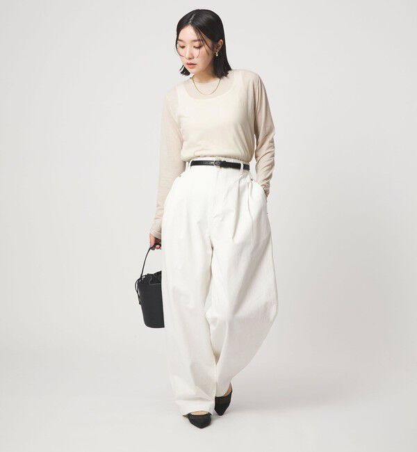 UNITED ARROWS green label relaxing「【WEB限定】＜at ease＞シアー テンジク ロングスリーブ カットソー」|Tシャツ・カットソー|