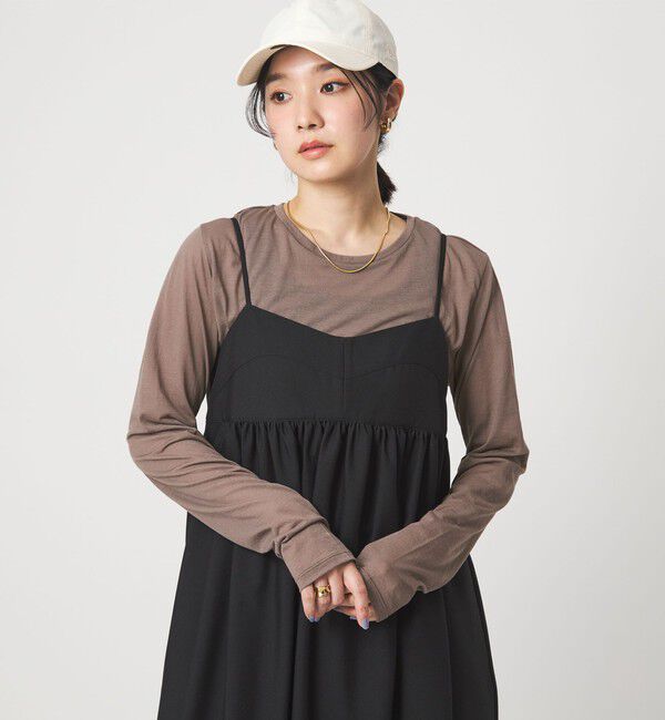 UNITED ARROWS green label relaxing「【WEB限定】＜at ease＞シアー テンジク ロングスリーブ カットソー」|Tシャツ・カットソー|