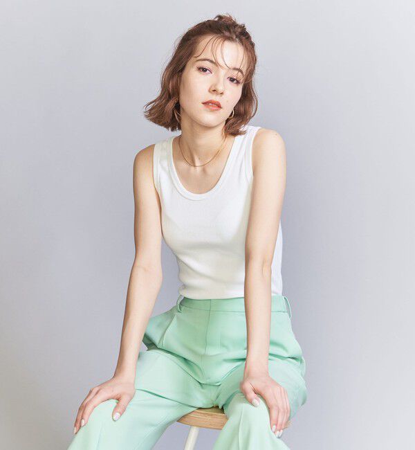 BEAUTY&YOUTH UNITED ARROWS「コットンブレンド テレコ タンクトップ」|タンクトップ|WHITE