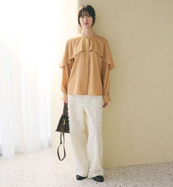 BEAUTY&YOUTH UNITED ARROWS「【WEB限定 Wardrobe DAILY MINIMAL】フリルレイヤーブラウス ウォッシャブル」|シャツ・ブラウス|