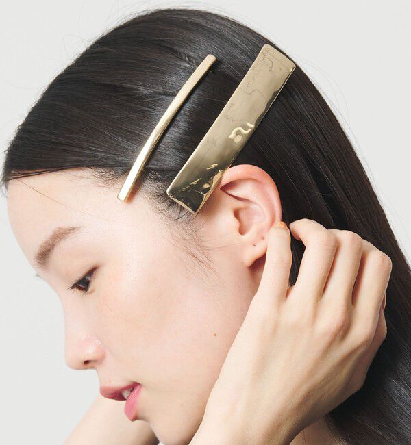BEAUTY&YOUTH UNITED ARROWS「＜JAMIRAY＞Horizon バレッタ/2P」|ヘアバンド|GOLD