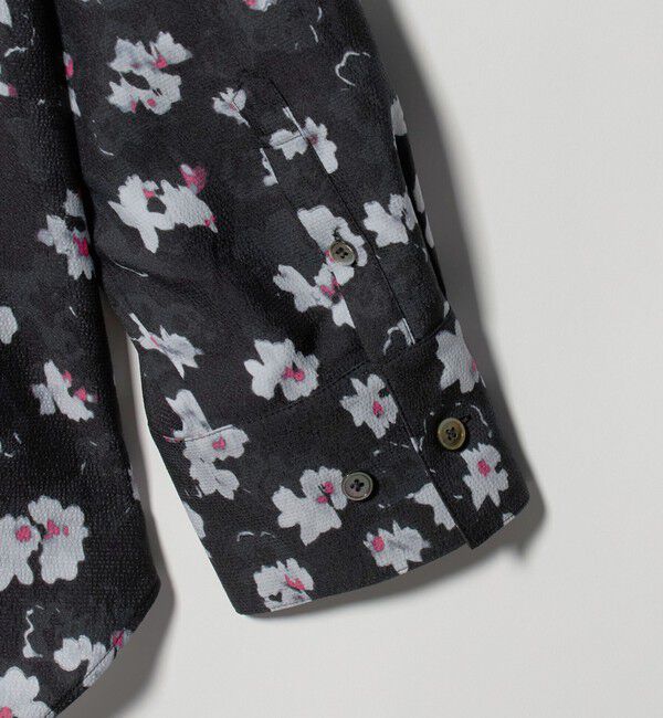 BEAUTY&YOUTH UNITED ARROWS「フラワープリント バンドカラーシャツ ウォッシャブル」|シャツ・ブラウス|