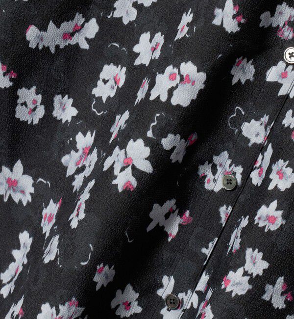 BEAUTY&YOUTH UNITED ARROWS「フラワープリント バンドカラーシャツ ウォッシャブル」|シャツ・ブラウス|