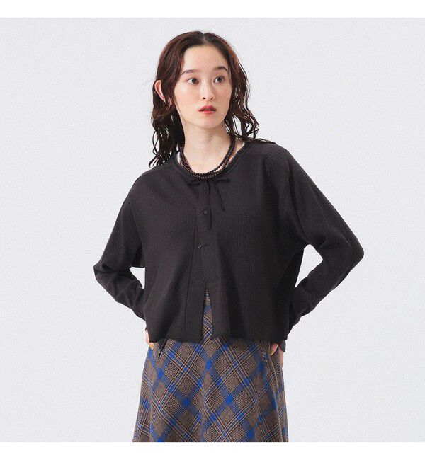 BEAMSBOY「ヘンリーネック レース カーディガン」|Tシャツ・カットソー|