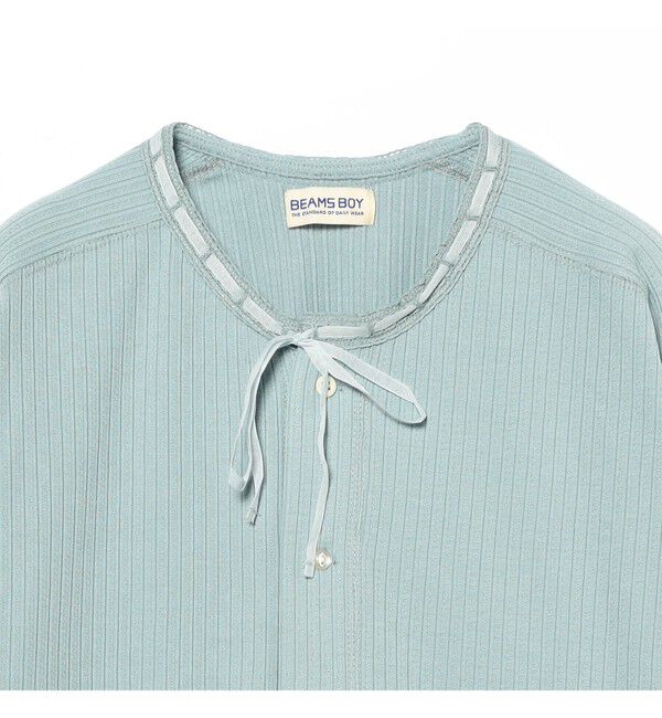 BEAMSBOY「ヘンリーネック レース カーディガン」|Tシャツ・カットソー|