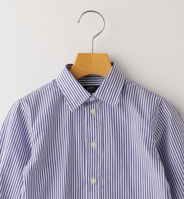 SHIPS KIDS「SHIPS KIDS:ストライプ レギュラーカラー シャツ(100～130cm)」|シャツ・ブラウス|