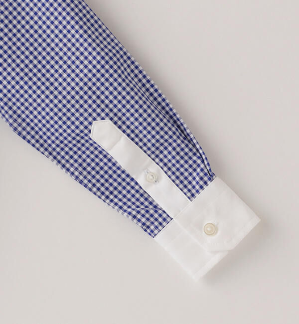 SHIPS KIDS「SHIPS KIDS:ギンガム クレリック レギュラーカラー シャツ(100～130cm)」|シャツ・ブラウス|