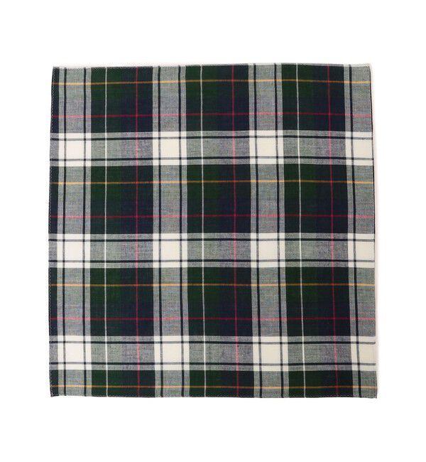 SHIPS KIDS「SHIPS KIDS:マドラスチェック ハンカチ」|ハンカチ|ダークグリーン