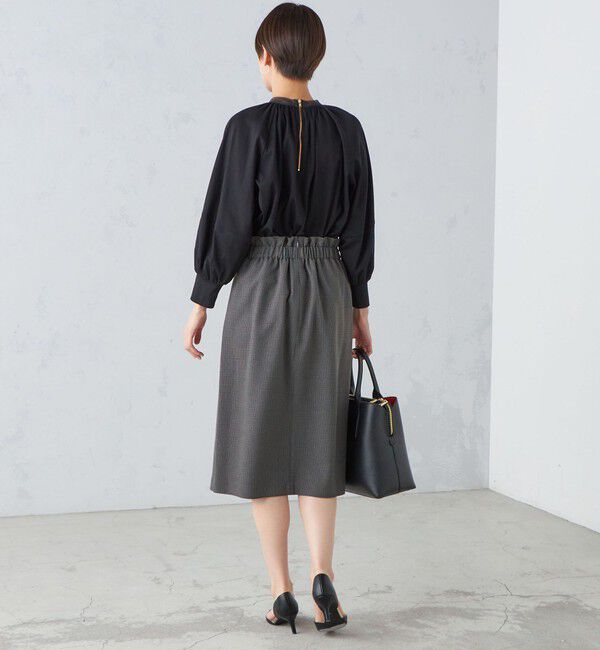 SHIPS for women「〈手洗い可能〉ガンクラブチェック 無地 ウーリッシュ スカート ◇」|スカート|