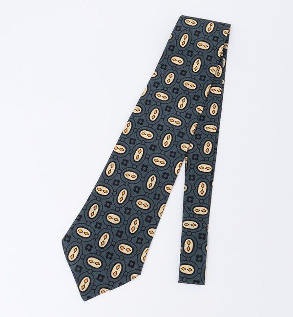 SHIPS「Fratelli Luigi: シルク プリント チェーン ネクタイ」|ネクタイ・蝶ネクタイ|スカイブルー