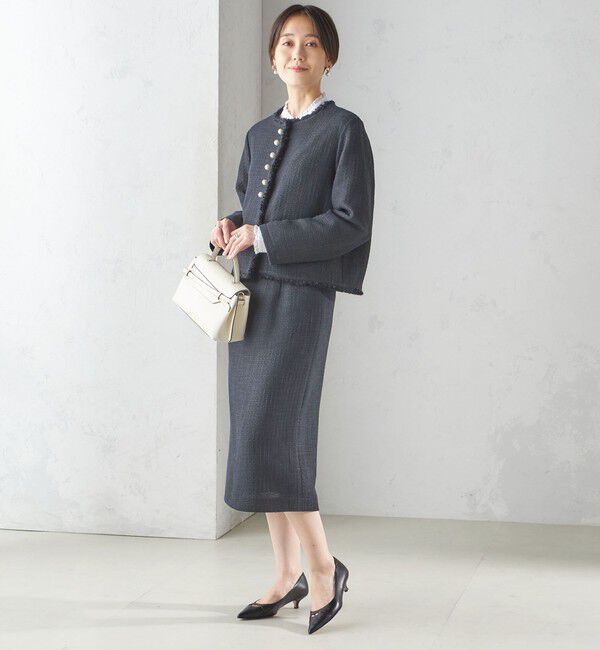 SHIPS for women「〈セレモニー対応可〉スラブ ツイード タイト スカート（セットアップ対応）」|タイト|