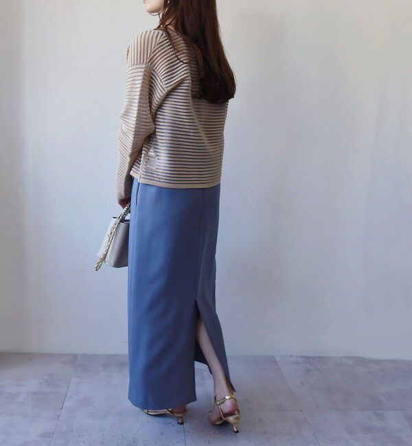 quaranciel「quaranciel:〈手洗い可能〉シアー ボーダー カーディガン」|カーディガン|