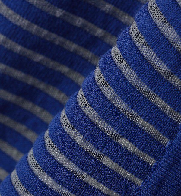 quaranciel「quaranciel:〈手洗い可能〉シアー ボーダー カーディガン」|カーディガン|