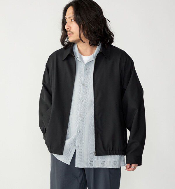 SHIPS「SHIPS: 〈手洗い可能・ストレッチ・防シワ〉シャツ ジップ ブルゾン」|ブルゾン・スタジャン|