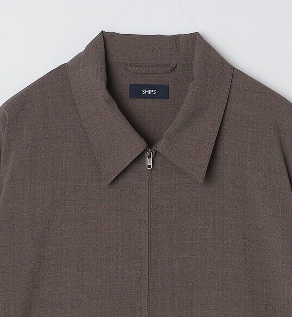 SHIPS「SHIPS: 〈手洗い可能・ストレッチ・防シワ〉シャツ ジップ ブルゾン」|ブルゾン・スタジャン|