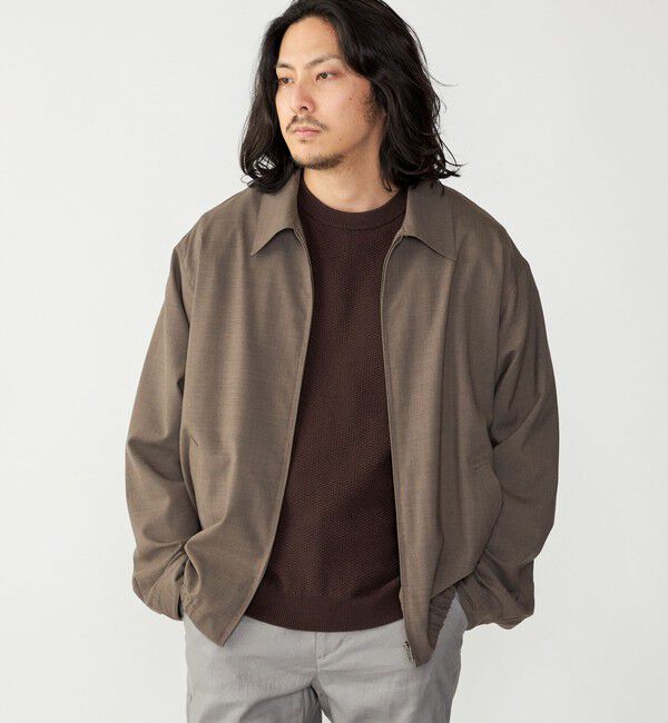 SHIPS「SHIPS: 〈手洗い可能・ストレッチ・防シワ〉シャツ ジップ ブルゾン」|ブルゾン・スタジャン|