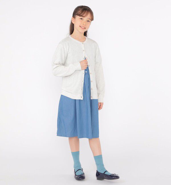 SHIPS KIDS「SHIPS KIDS:140～150cm / ダンガリー 半袖 ワンピース」|ワンピース|