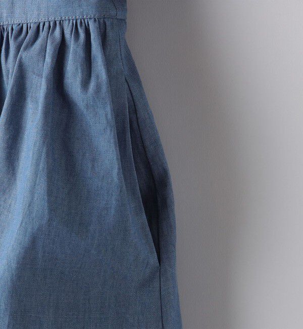 SHIPS KIDS「SHIPS KIDS:140～150cm / ダンガリー 半袖 ワンピース」|ワンピース|