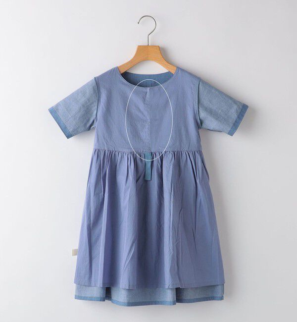 SHIPS KIDS「SHIPS KIDS:140～150cm / ダンガリー 半袖 ワンピース」|ワンピース|