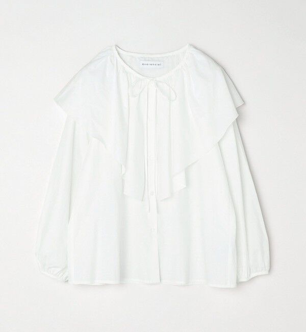 quaranciel「quaranciel:〈手洗い可能〉ラッフル ビッグカラー ブラウス」|シャツ・ブラウス|