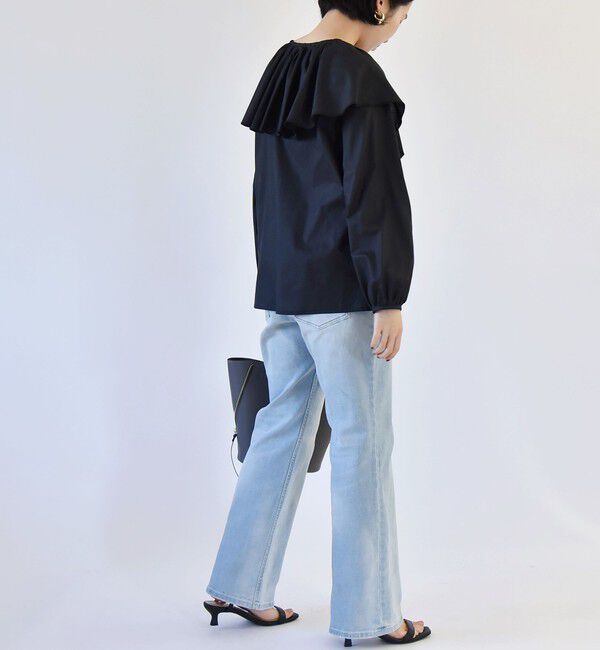 quaranciel「quaranciel:〈手洗い可能〉ラッフル ビッグカラー ブラウス」|シャツ・ブラウス|