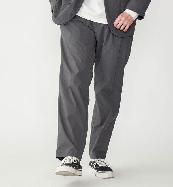 SHIPS「SHIPS: 〈セットアップ対応・手洗い可能・撥水加工〉ライト ナイロン イージー パンツ」|チノ|