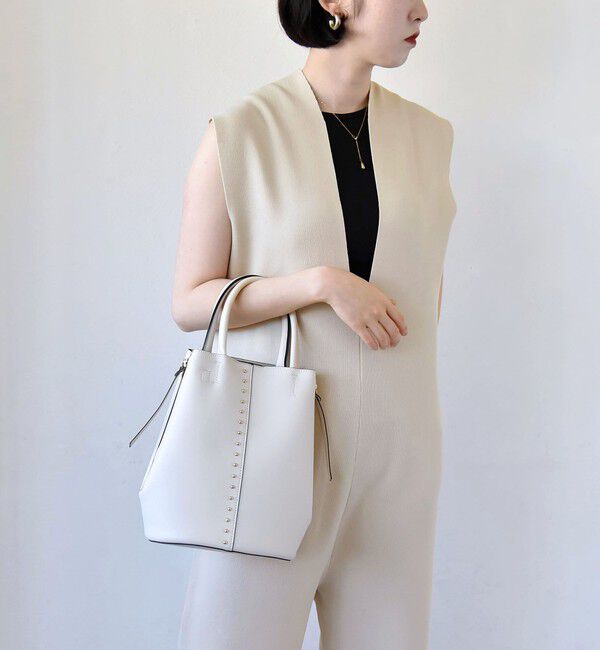 quaranciel「quaranciel:〈手洗い可能〉ディープVネック ニット オールインワン」|オールインワン|