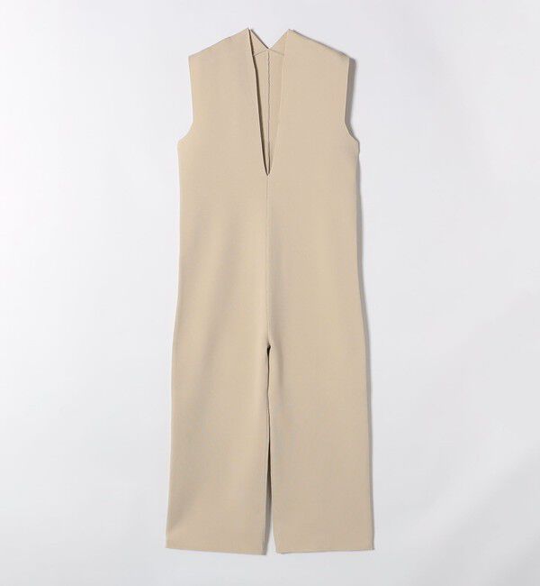 quaranciel「quaranciel:〈手洗い可能〉ディープVネック ニット オールインワン」|オールインワン|