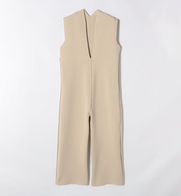 quaranciel「quaranciel:〈手洗い可能〉ディープVネック ニット オールインワン」|オールインワン|