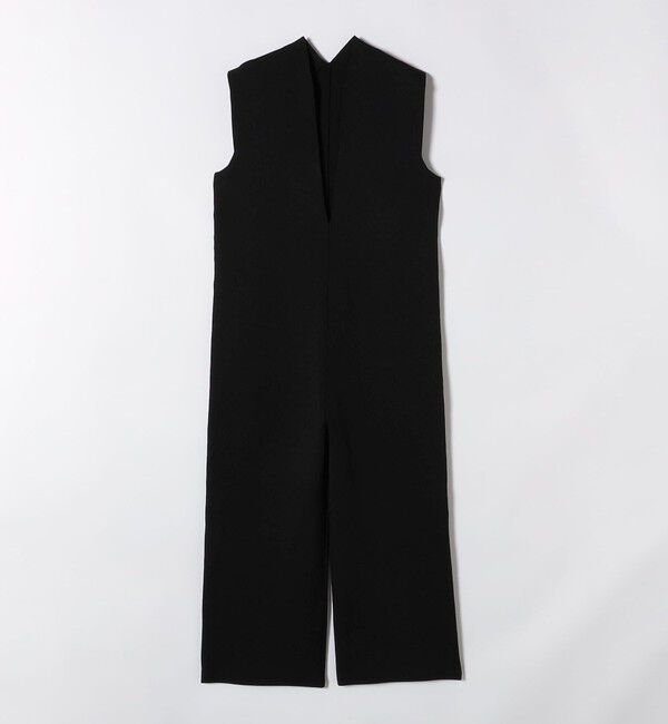 quaranciel「quaranciel:〈手洗い可能〉ディープVネック ニット オールインワン」|オールインワン|