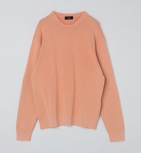 SHIPS「SHIPS: 14ゲージ 畦編み サンフェード コットン クルーネック ニット」|ニット・セーター|